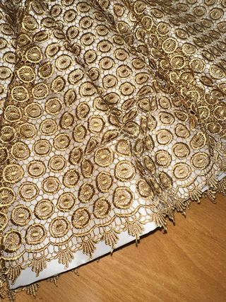 Vestido ceremonia niña dorado