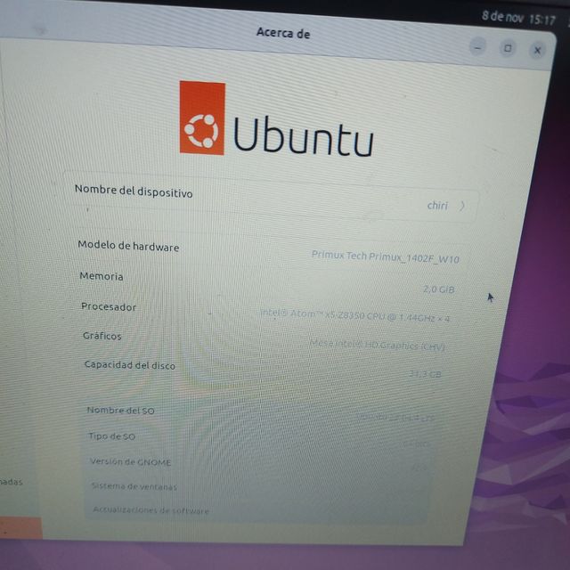 Portátil Primux Gris