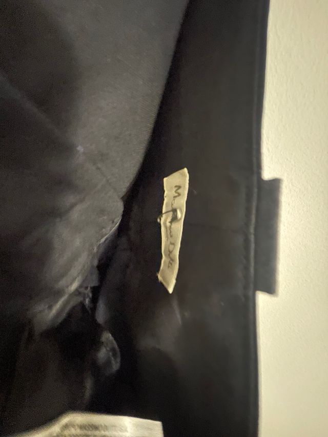 Pantalón de vestir azul marino, lana y seda