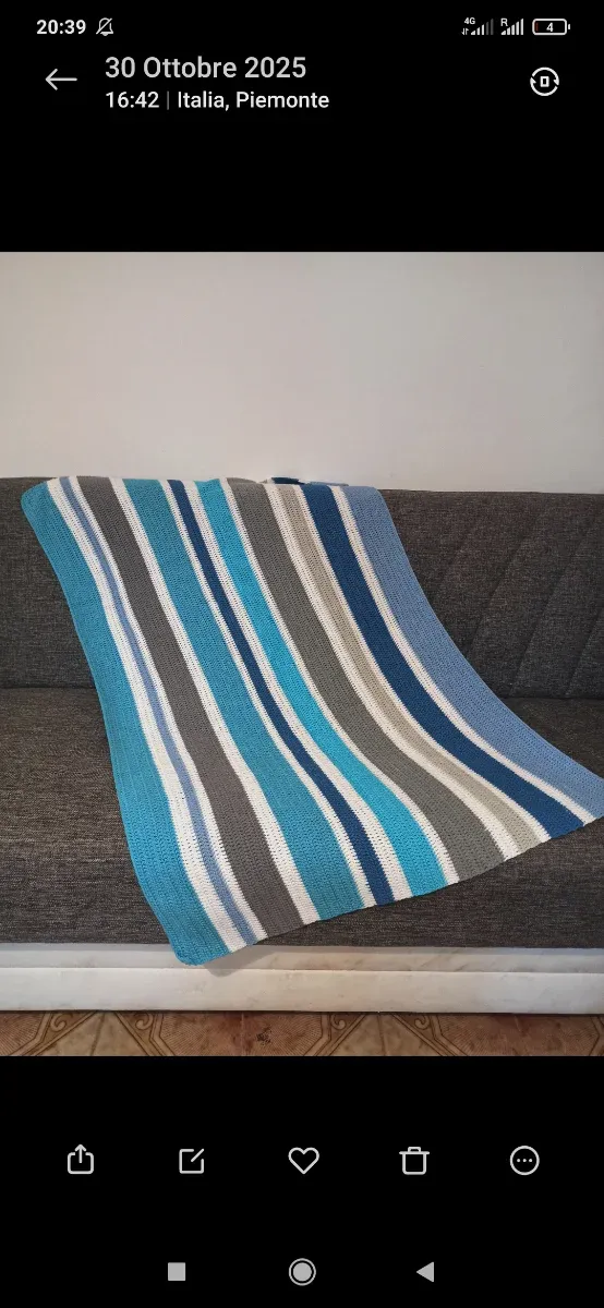 Copertina neonato fatta a mano