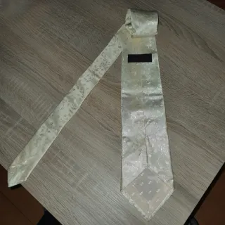 Corbata Liney Beige y Dorada