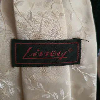 Corbata Liney Beige y Dorada