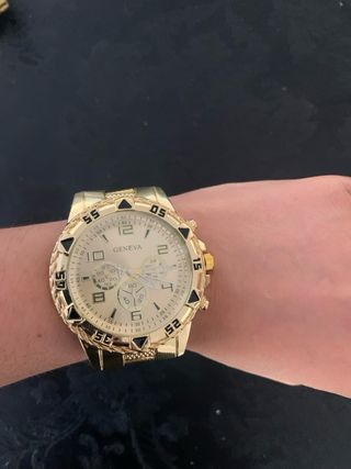 Pack 2 Relojes Geneva Dorados