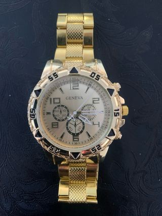 Pack 2 Relojes Geneva Dorados
