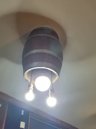 Lámpara de barril.