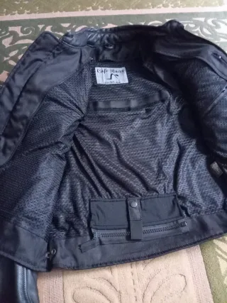 Chaqueta de cuero para motos talla S