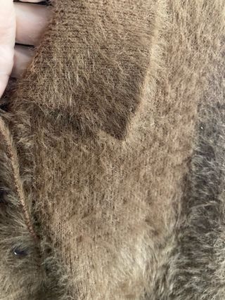 Jersey pelo marrón Zara Talla L