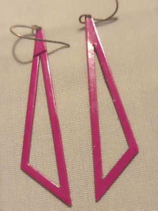 Pendientes Fucsia Geométricos rosa intenso Fucsia