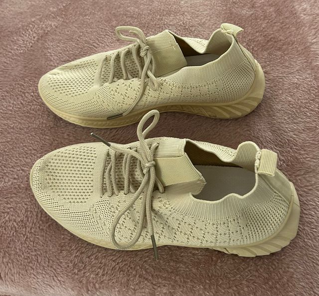 Zapatos Deportivos Mujer Beige Talla 37