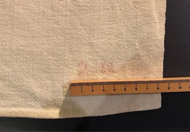 Tela antigua lino y algodón beige