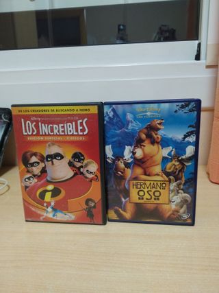 2 dvds.Clásicos Disney Los Increíbles.Hermano Oso