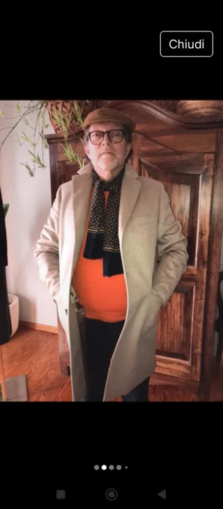 Cappotto uomo puro cachemire Lanificio Angelico