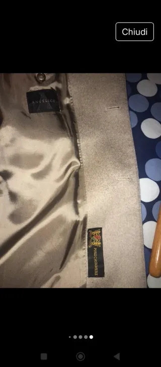 Cappotto uomo puro cachemire Lanificio Angelico