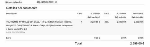 TV TLC 98” mini led Qled