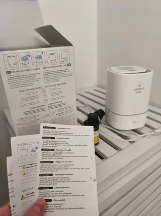 Humidificador Esencias Ámbar + 2 Aceites