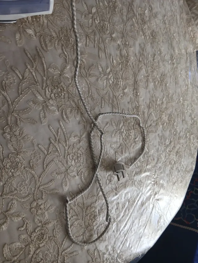 Plancha de vapor blanca y morada