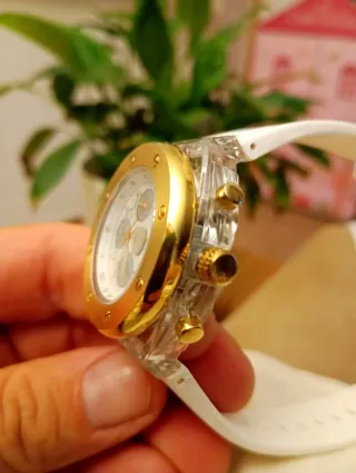 Reloj Follie Follie Dorado y Blanco