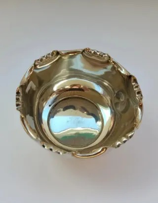 Juego antiguo jarrita y azucarero plateados