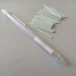 Portaminas + 30 minas fibra vidrio limpieza moneda