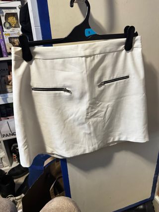 Falda Zara Blanca Talla XL