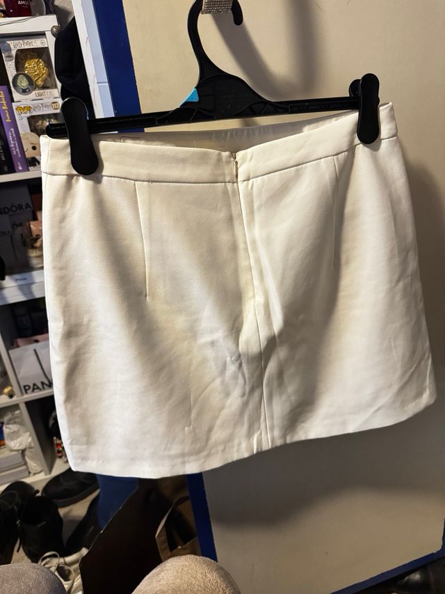 Falda Zara Blanca Talla XL