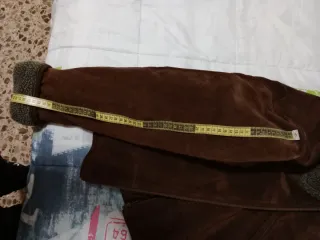 Chaqueta de piel marrón mujer