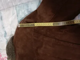 Chaqueta de piel marrón mujer