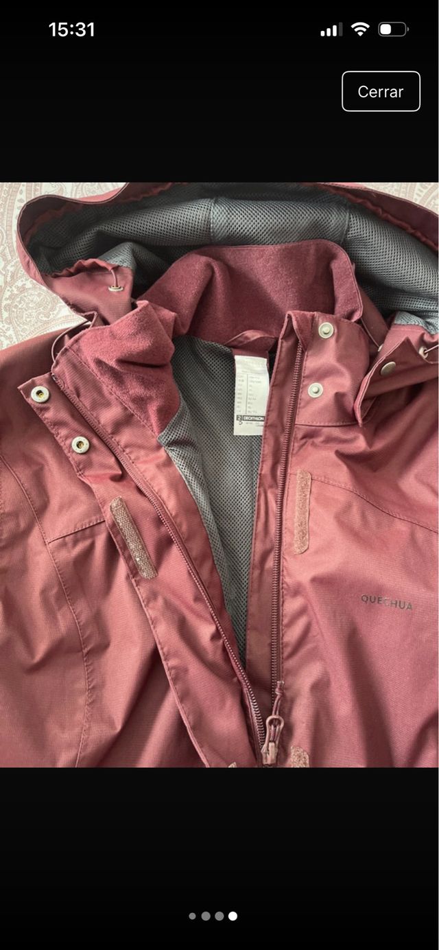 Chubasquero Quechua granate