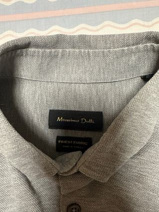 Camisa punto Massimo Dutti gris
