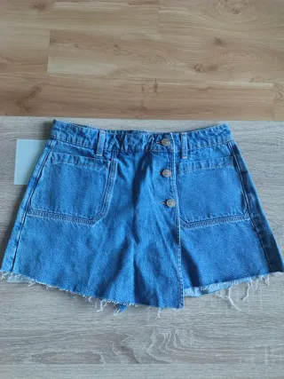 Falda pantalón vaquera Zara