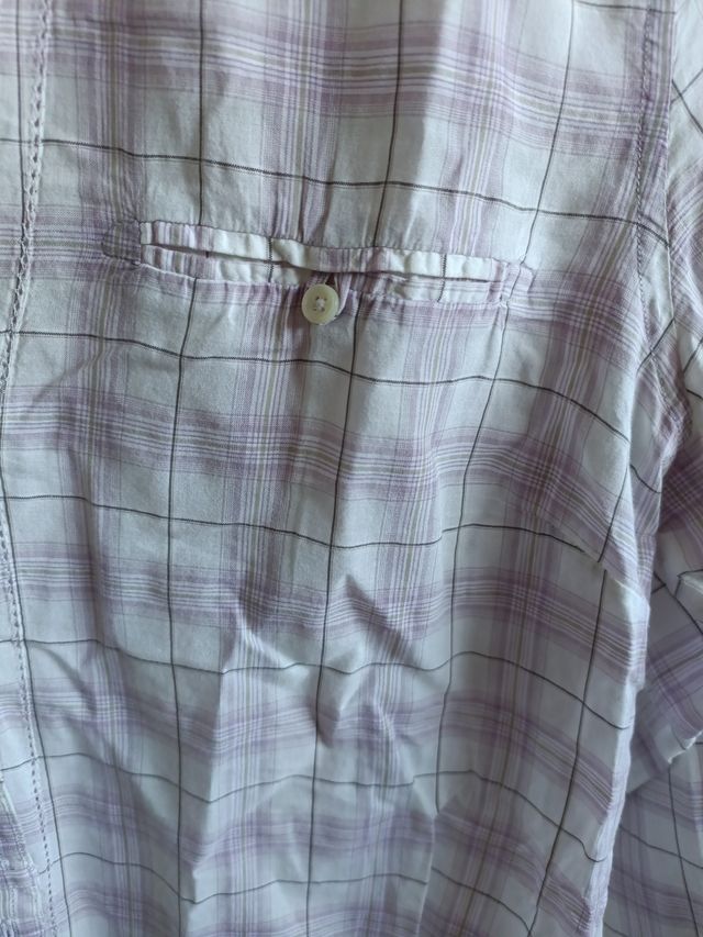 Blusa Massimo Dutti T40 Rosa y Blanca