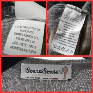 SenzaSenso Pullover XXL Rombi Grigio Beige