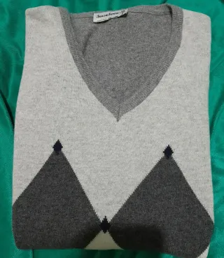 SenzaSenso Pullover XXL Rombi Grigio Beige