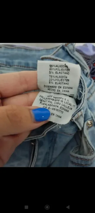 Lote 2 pantalones vaqueros Talla S-M