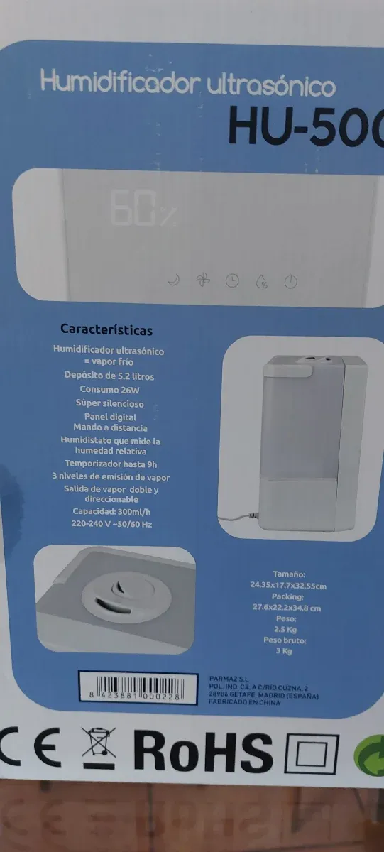 Humidificador Ultrasónico HU-500