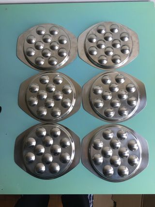 6 Piatti Acciaio Vintage per Lumache