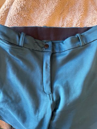 Pantalones de hípica azul verdoso 35 cm cintura