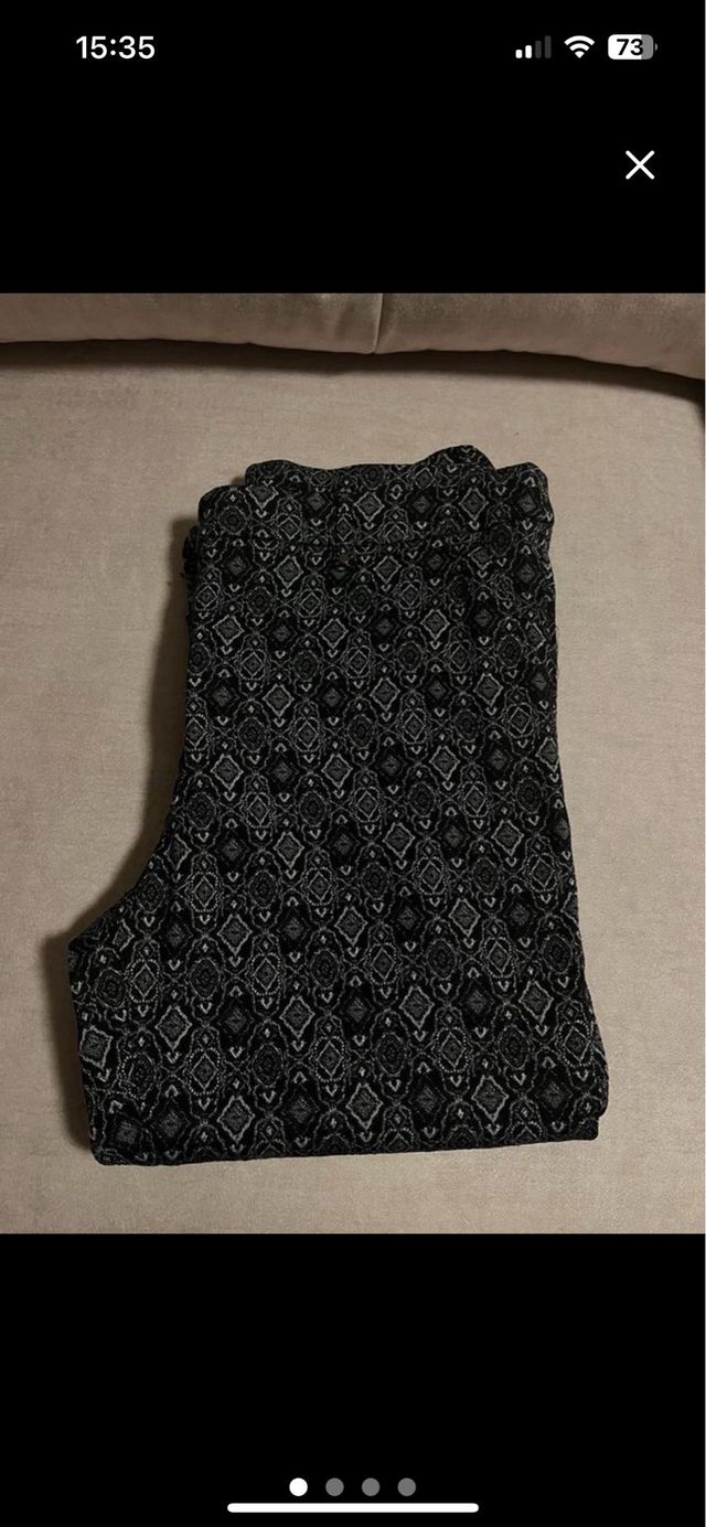 Pantalón elástico estampado recto