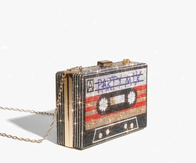 Bolso fiesta cassette pedrería