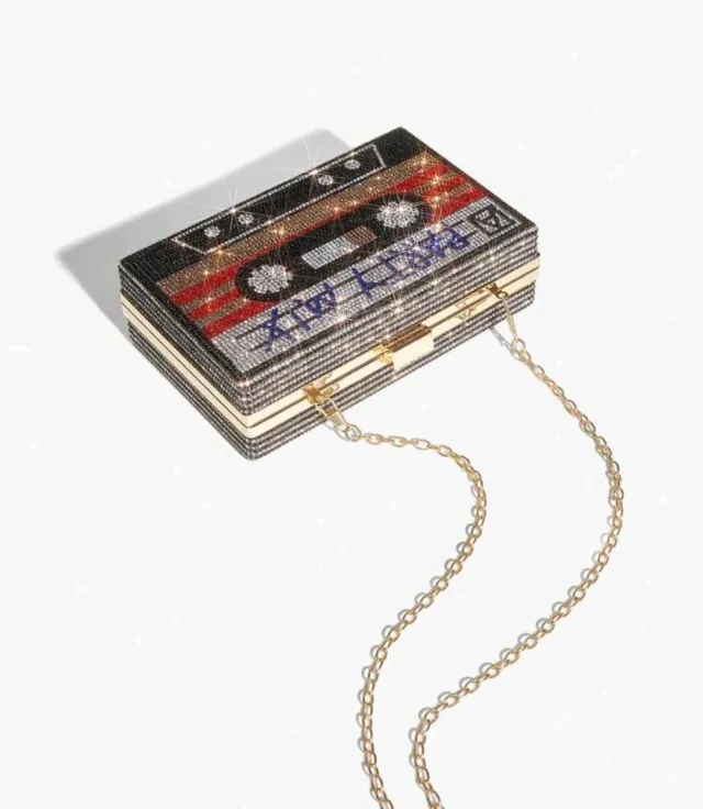 Bolso fiesta cassette pedrería