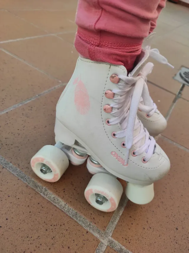 Patines blancos niña Oxelo talla 28