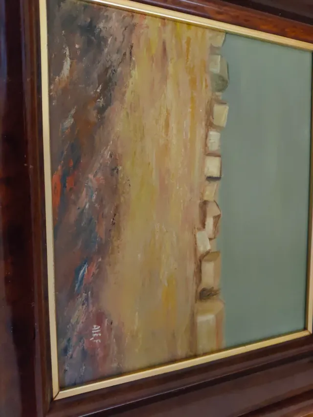 Cuadro al óleo estilo paisajístico