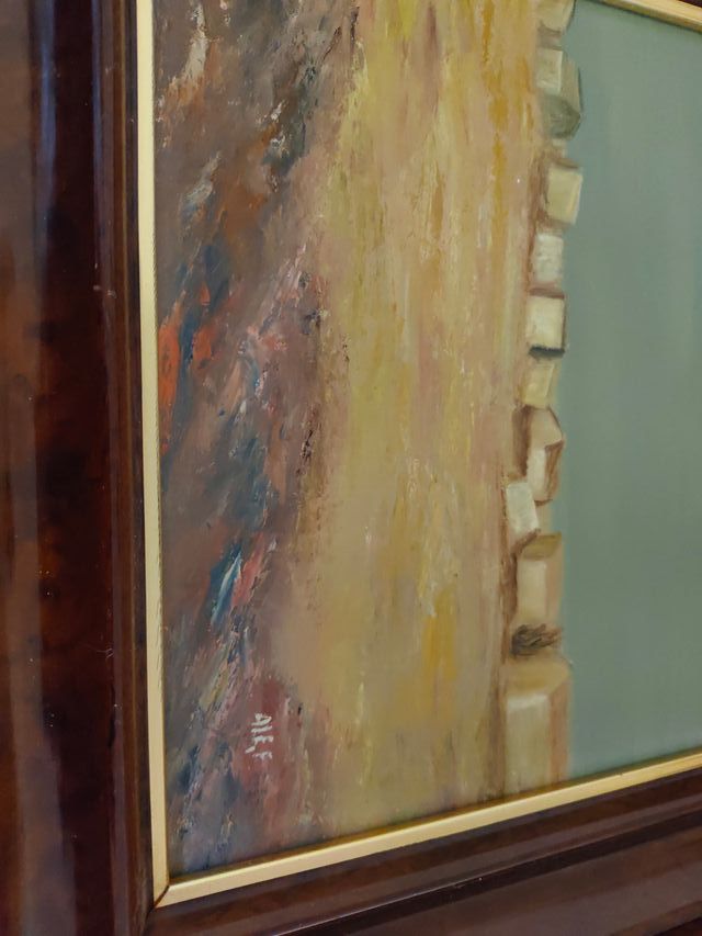 Cuadro al óleo estilo paisajístico