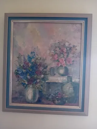 Cuadro jarrones con flores