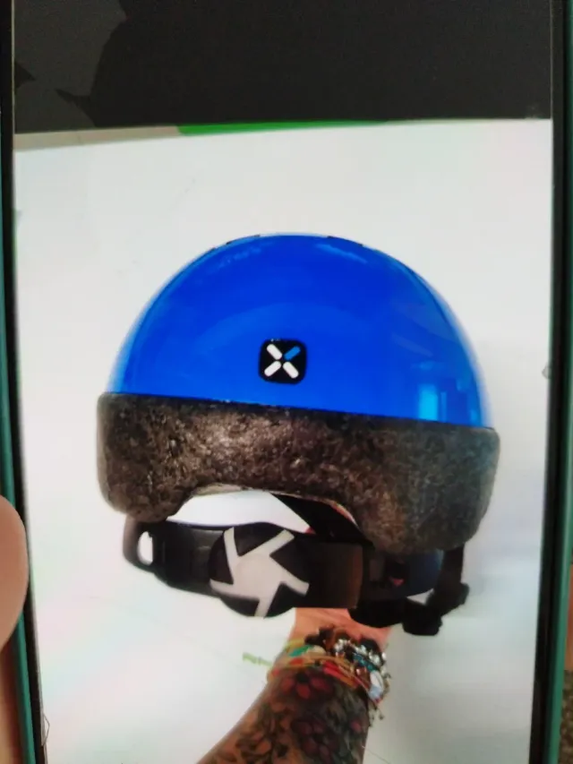 Casco bicicleta infantil azul 07