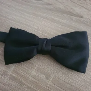 Pajarita Negra Corbata de Lazo