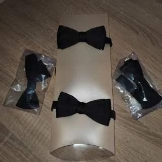 Pajarita Negra Corbata de Lazo