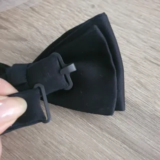 Pajarita Negra Corbata de Lazo