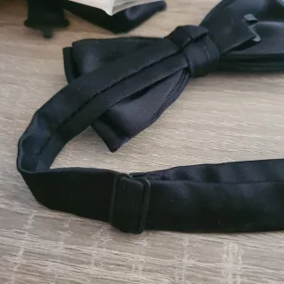 Pajarita Negra Corbata de Lazo