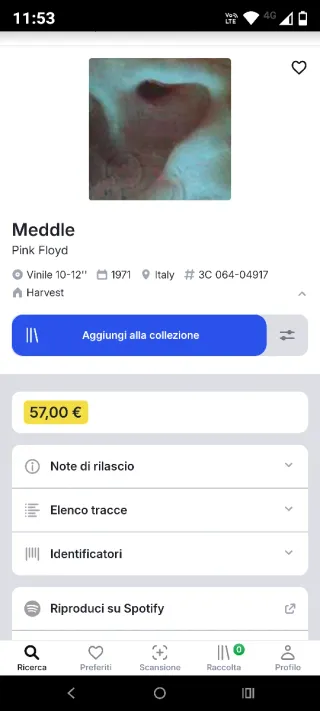 Vinile Pink Floyd middle